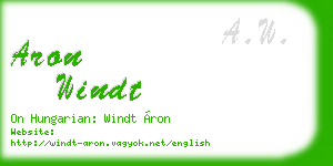 aron windt business card