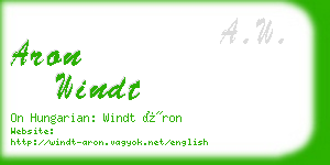 aron windt business card